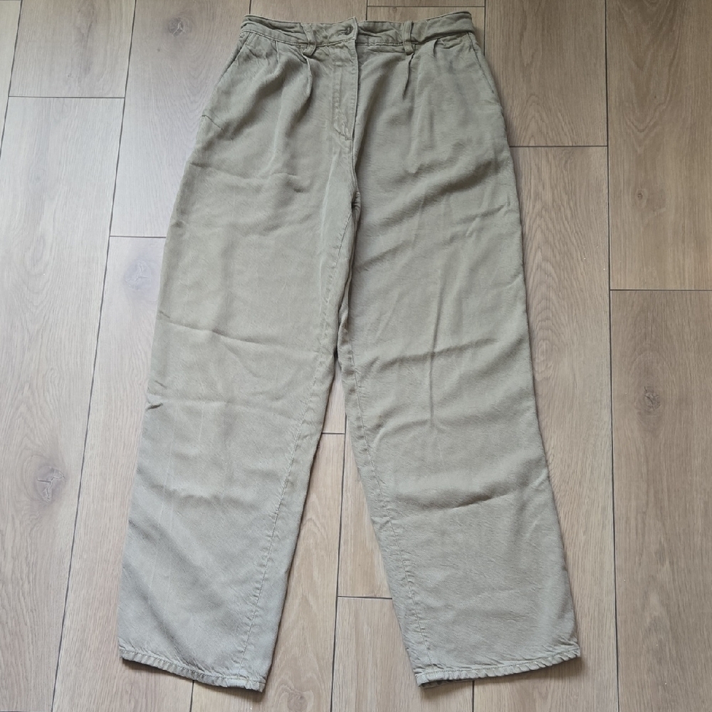 Massimo Dutti Green Chinos Versatile Lightweight Pants Sz 6